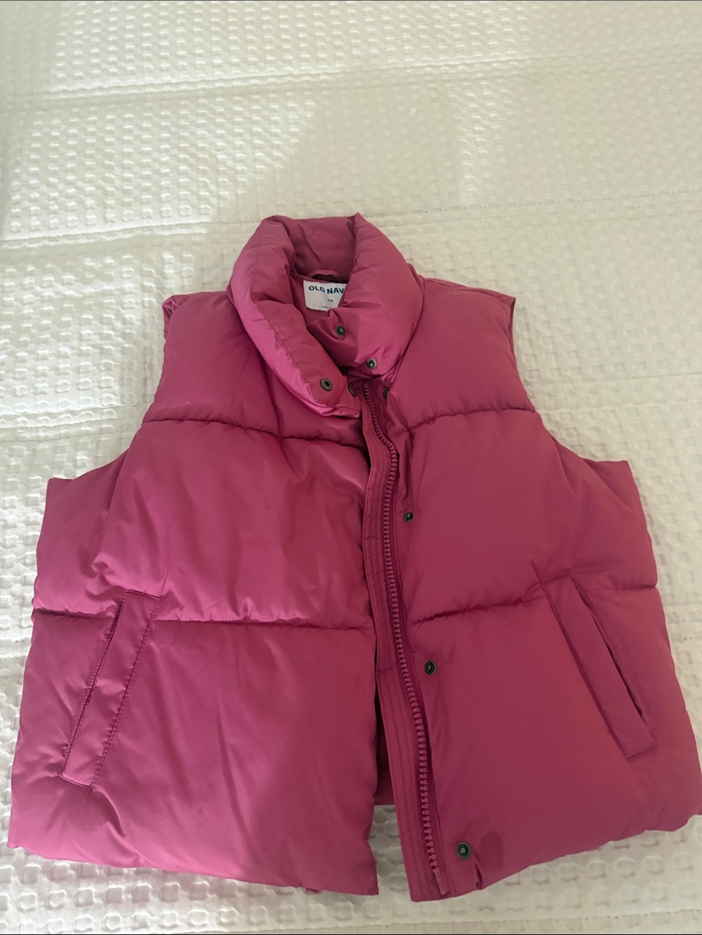 Old Navy Fuchsia Quilted Puffer Vest